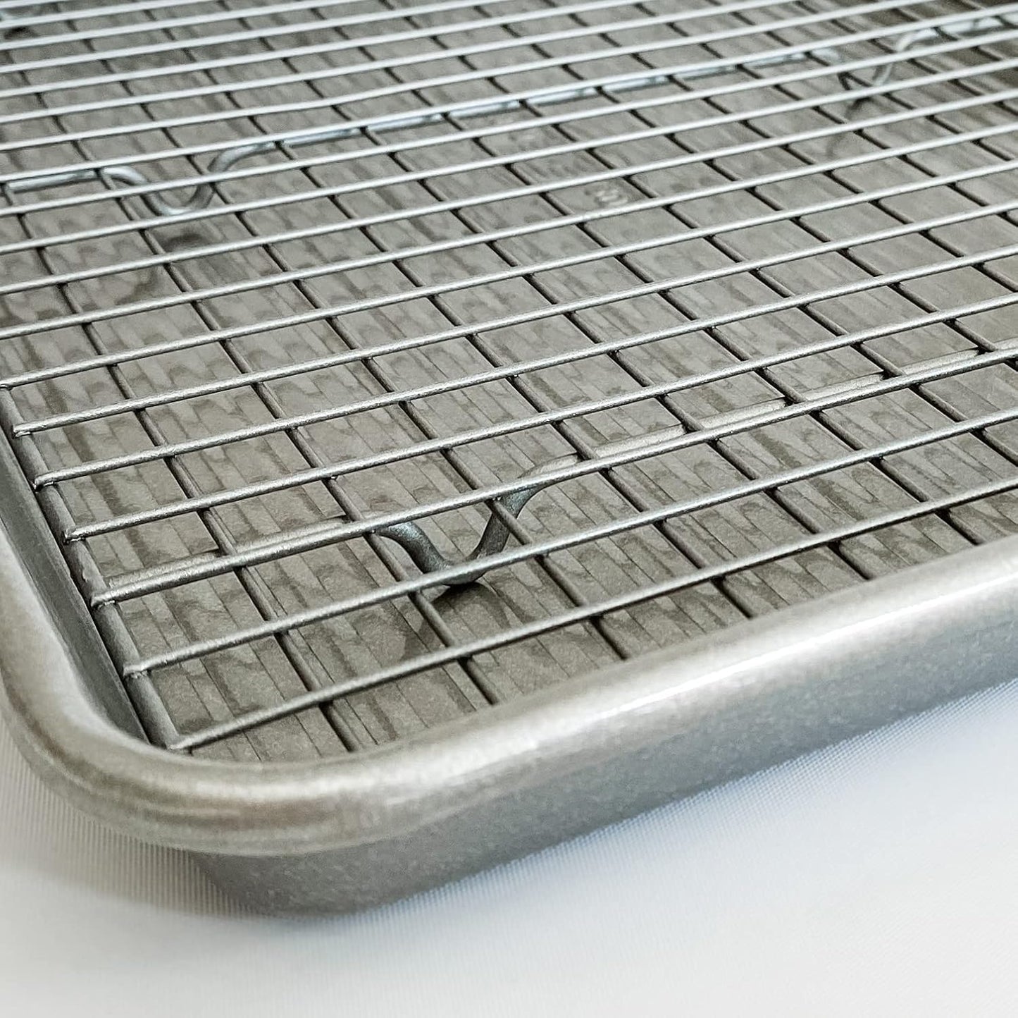 USA Pan Jelly Roll Baking Pan and Bakeable Cooling Rack, Nonstick Commercial Quality