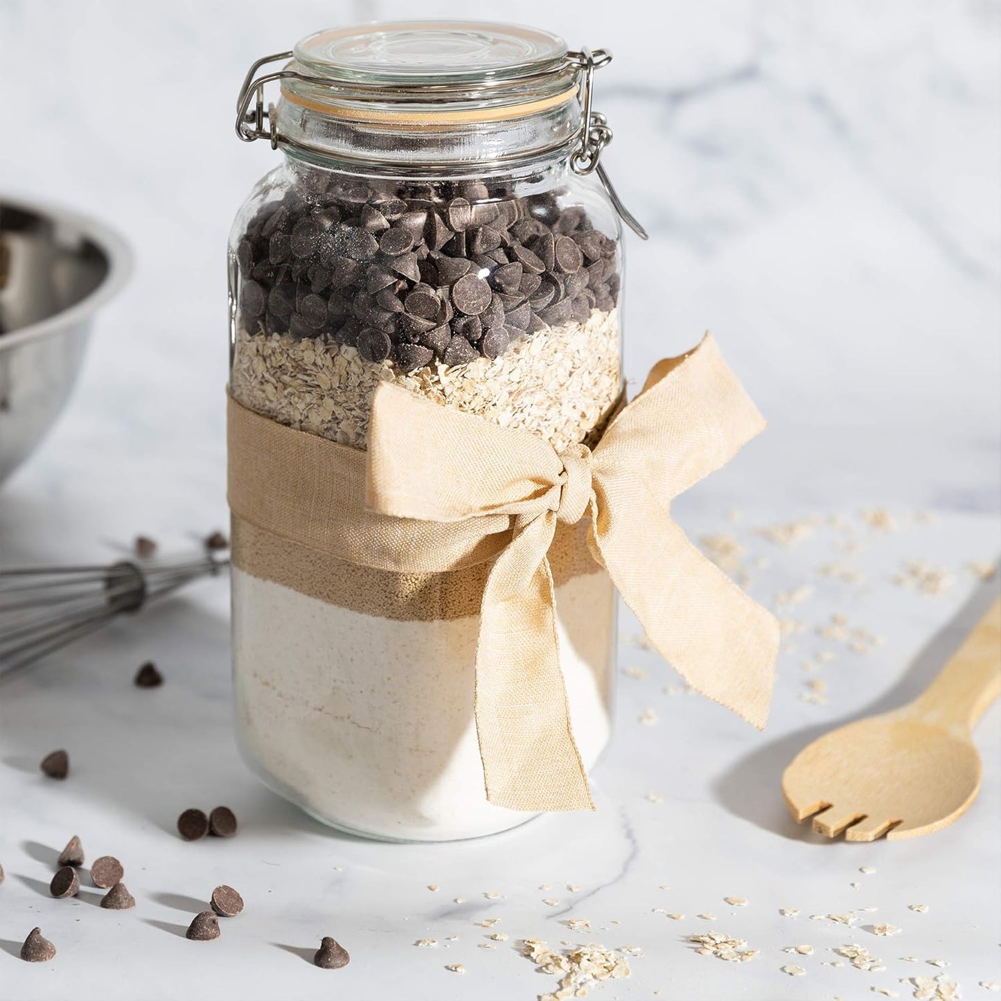 Galashield Glass Jars with Lids 67 oz Food Storage Jars with Airtight Lids Leak Proof Glass Canisters Kitchen Jars [Set of 2]