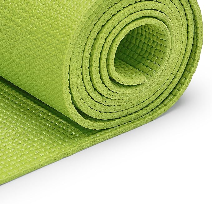 Sunny Health & Fitness Non-Slip Yoga Mat – Durable, Anti-Tear, Lightweight, Cushioned Support for Yoga, Pilates, Stretching Exercises, Meditation and Floor Workouts | Multiple Sizes & Colors