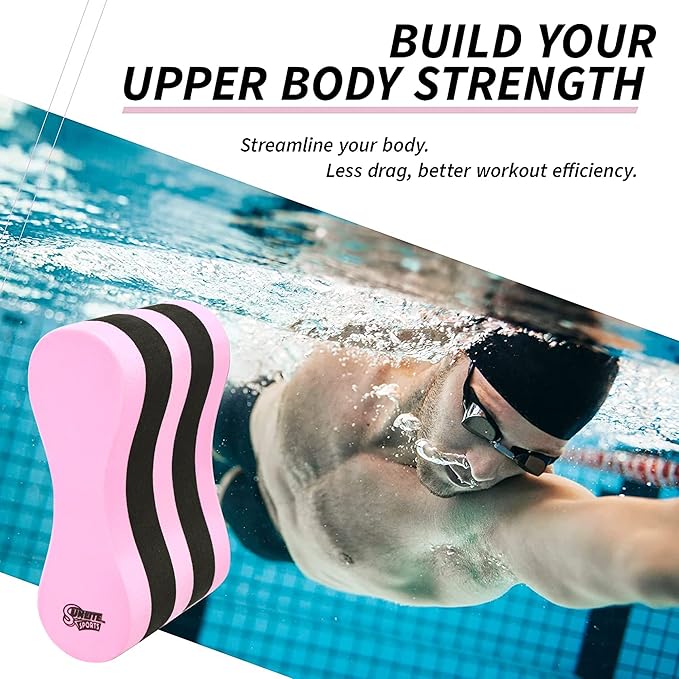 Sunlite Sports EVA 5-Layer Pull Buoy Leg Float - Pool Training Aid, Legs and HIPS Support for Adults, Kids, and Beginners, for Swimming Stroke