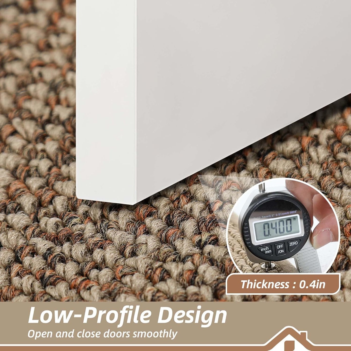 BEQHAUSE Indoor Door Mat 36" x 60", Dirt Trapper Door Mats Non-Slip Entryway Rugs Washable, Resist Dirt Absorbent Welcome Mat, Low Profile Floor Mats for Front Back Door and Entryway, Taupe