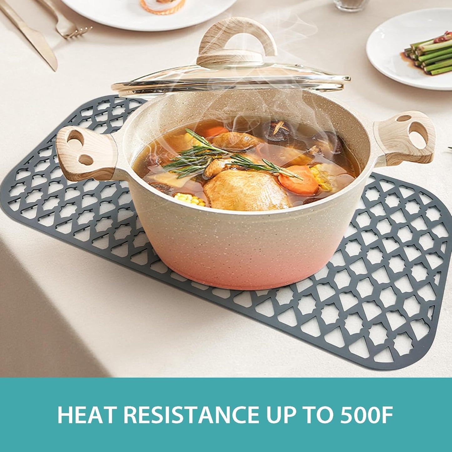 Sink Protectors for Kitchen Sink, Large Silicone Mats Grid for Bottom of Farmhouse (30”x14”)