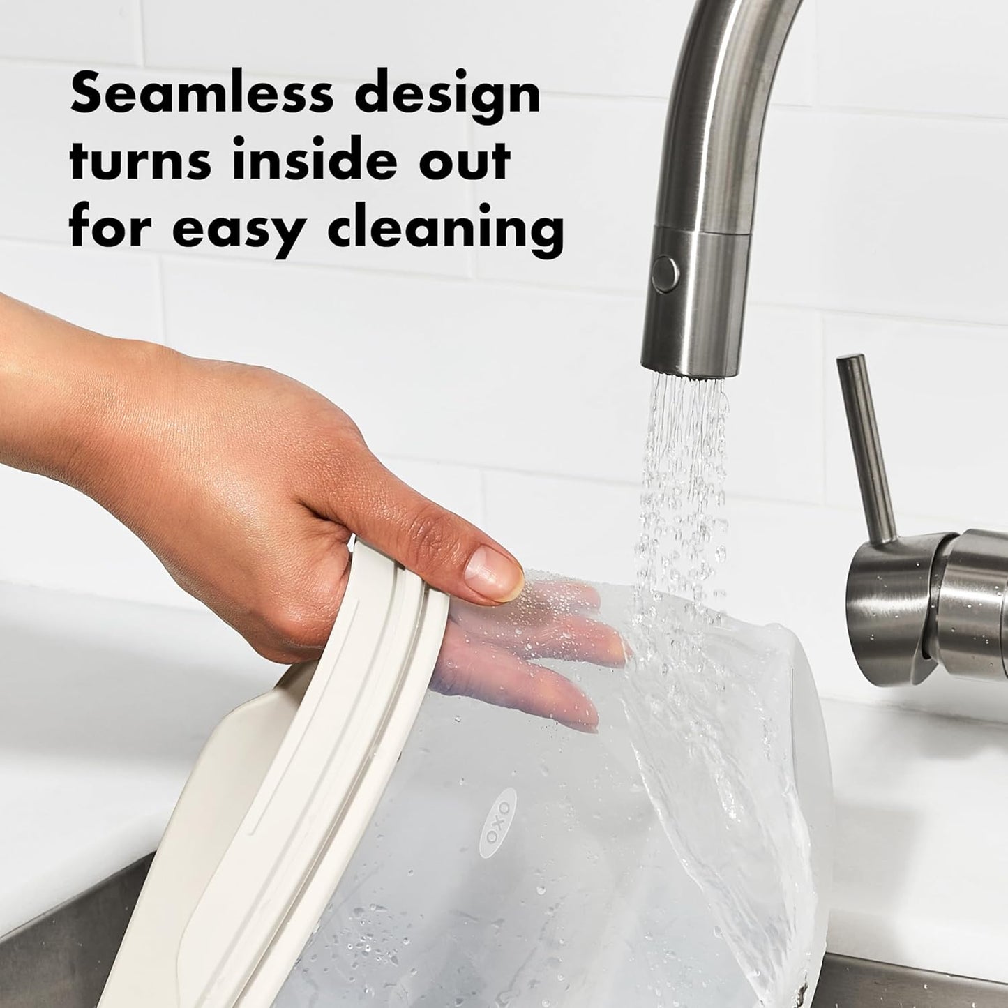 OXO Good Grips Silicone Reusable Bag – Snack Bag (12 oz) - Oat