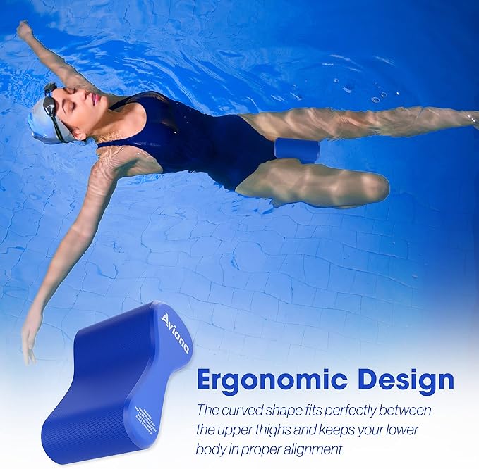 Pull Buoy Swim Training Leg Float for Adults & Youth | Swimming Pool Strokes & Upper-Body Strength EVA & BPA Free