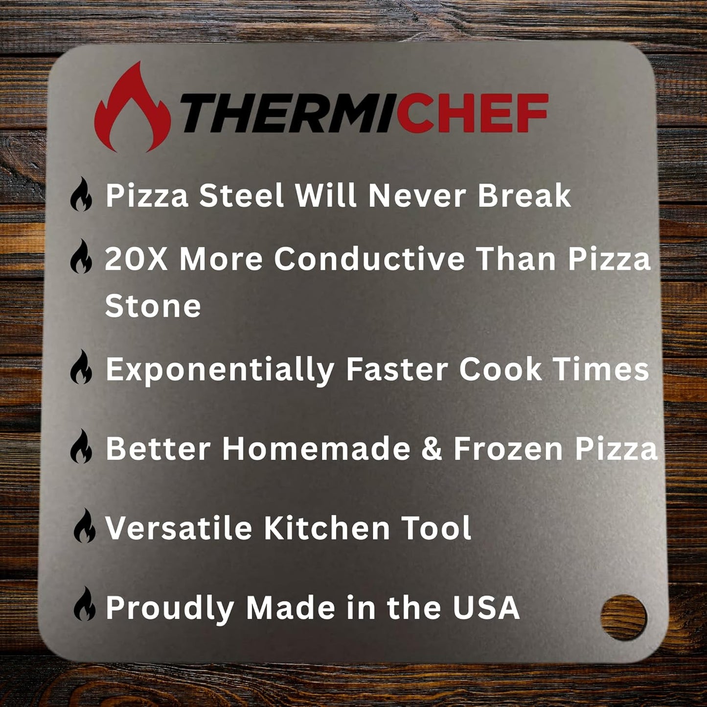 14" by 20" Pizza Steel (3/8" Deluxe Thickness) - Multipurpose Cooking Steel for Ovens & Grills - Made in the USA