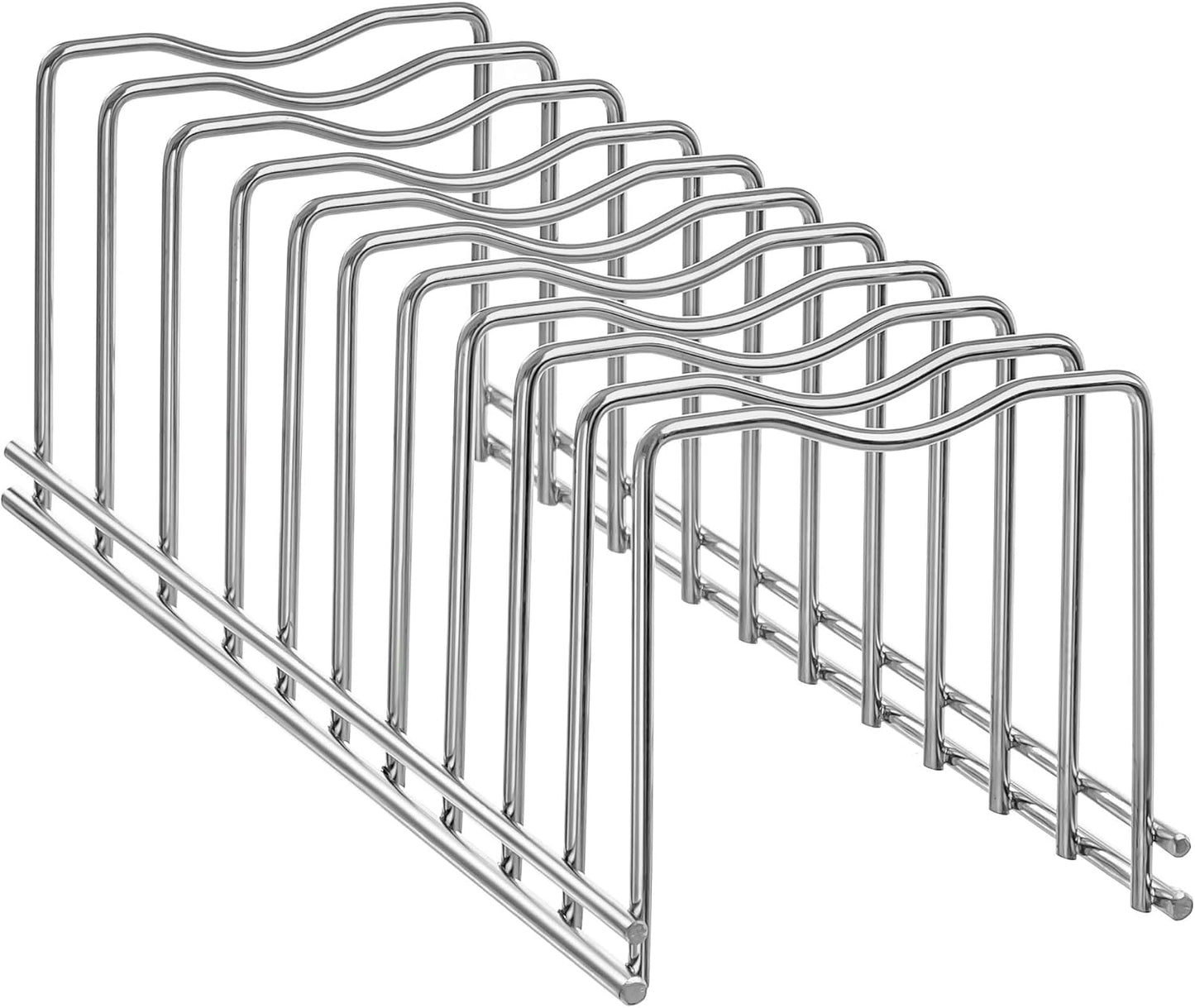 Slideep Pot Pan Lid Holder Drying Rack, Bakeware Lid Storage Organizer, Pantry and Cabinet Holder