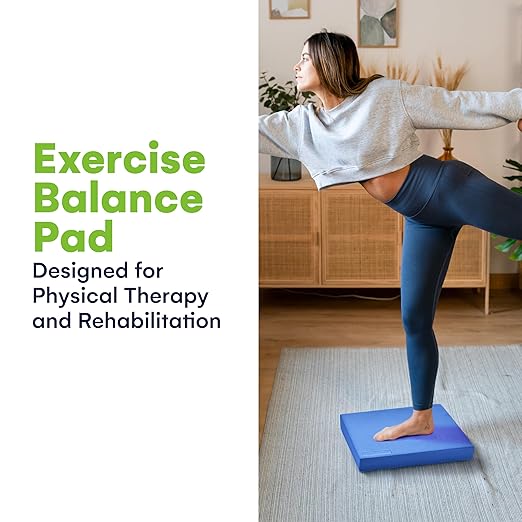 Steady Doggie | Blue Foam Balance Pad - Balance Board for Physical Therapy - Durable Large Textured Cushion Pad for Exercise, Workout, Balancing, Stability Workout, Knee and Ankle Exercise