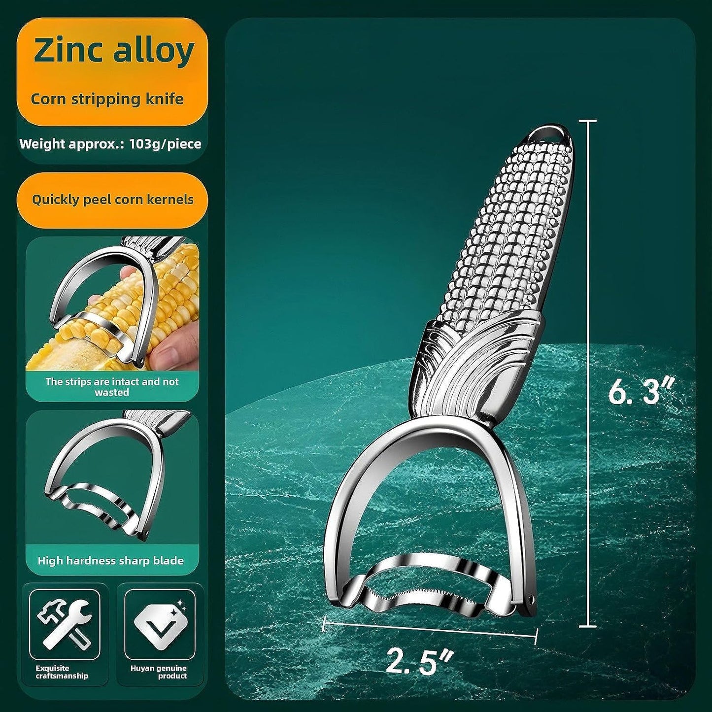 Corn Peeler Stainless Steel Maize Cob Stripper Corn Shucker Cob Cutter Kernel Remover Tool Kitchen Gadget