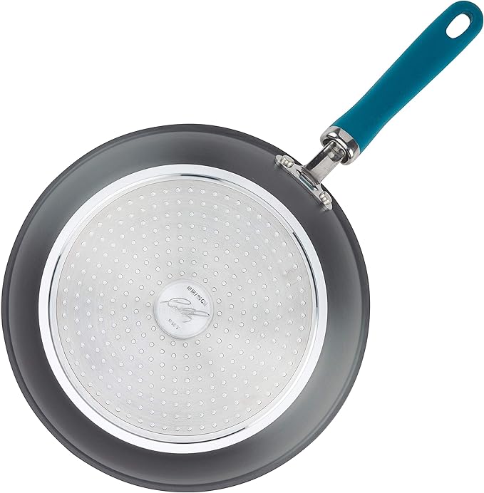 Rachael Ray Create Delicious Deep Hard Anodized Nonstick Frying Pan / Fry Pan / Hard Anodized Skillet - 10.25 Inch, Gray