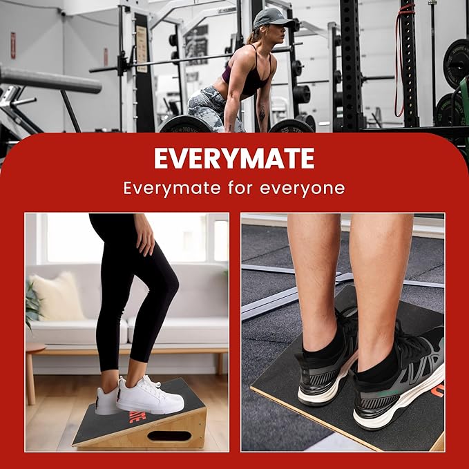 Slant Board Calf Stretcher, Non-Slip Heel Elevated Squat Wedge Block for Weightlifting and Calf Stretching