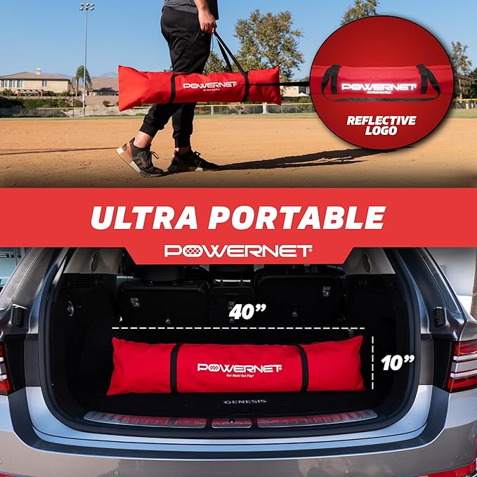 PowerNet Pitching Bundle, Baseball Net with Pitch Perfect Targets & Strike Zone Attachment, Weighted Ball, Softball Baseball Training Equipment to Increase Pitching Accuracy, 3 Net Sizes