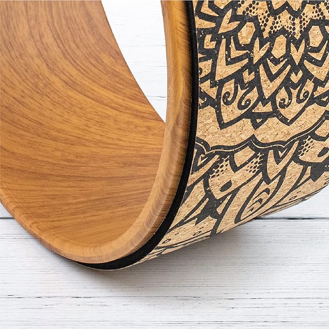 Myga Yoga Wheel,Exercise Prop for Back Pain, Yoga Poses, Pilates, Stretches, Backbend Inversions and Bridge Position,Improves Flexibility, Balance and Core Strength