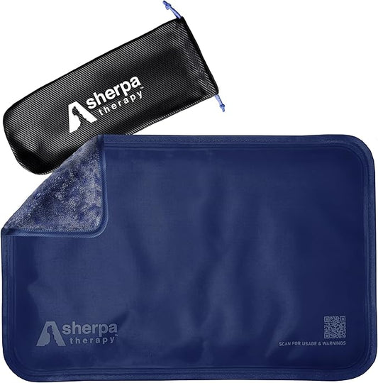 Medium Flexible Gel Ice Packs Reusable - Hot and Cold Soft Ice Packs for Injuries Reusable for Ankle, Arm, Foot, Leg, Back Pain Relief - 8" x 12" - Blue