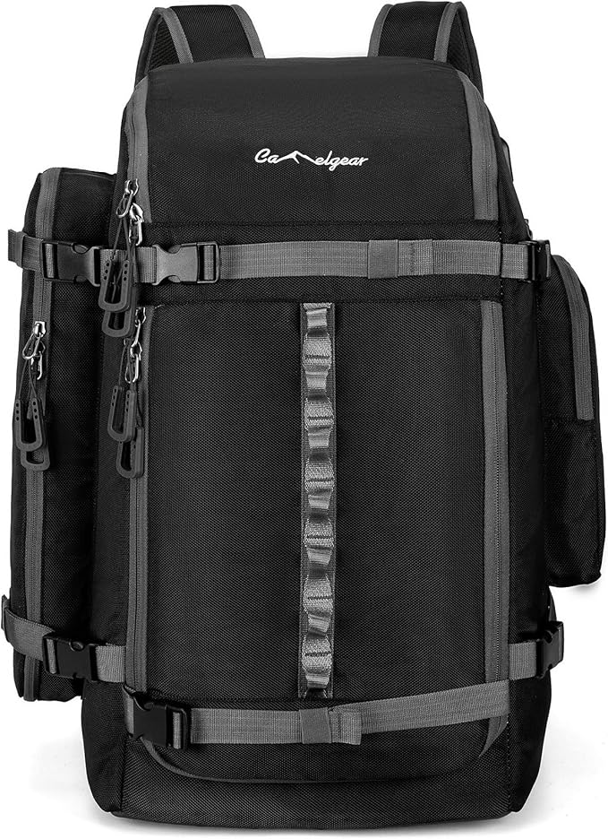 65L Ski Boot Bag,Large Duffle Travel Bag,1680D Nylon Waterproof Padded Ski Boot Bag Backpack For Women Men Kids