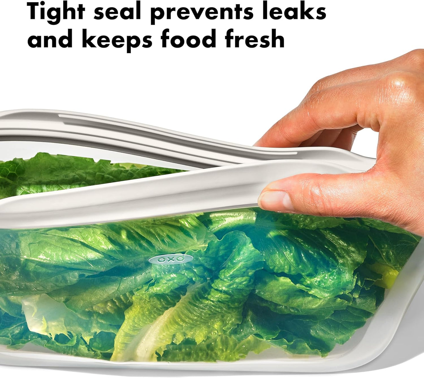 OXO Good Grips Silicone Reusable Bag – Stand-Up Half Gallon (64 oz) - Lagoon