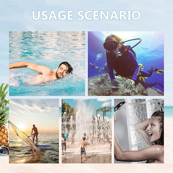 Reusable Swimming Ear Plugs with Nose Clips -2 Pairs Silicone Swimmers Ear Plugs for Adult Water Surfing, Snorkeling, Sleeping and Shower