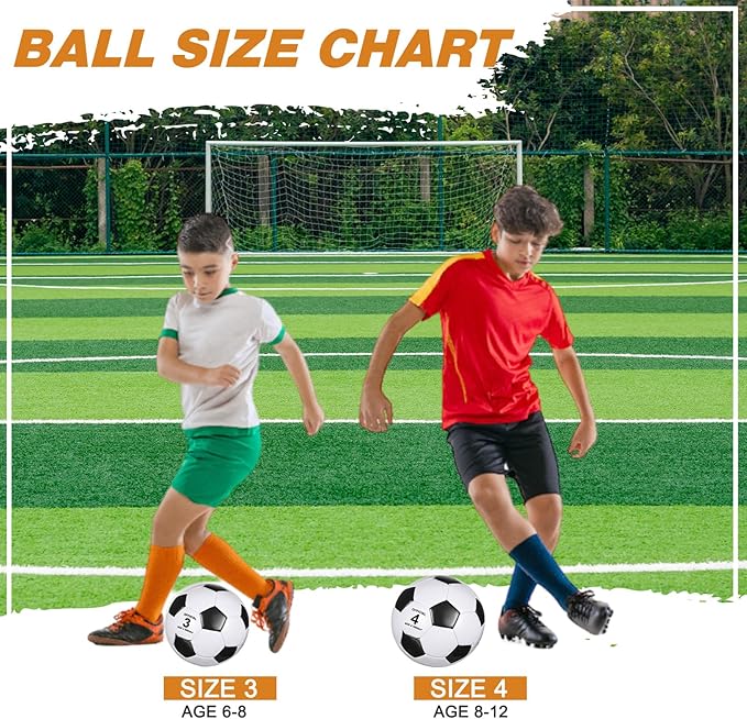 12 Pack Operation Christmas Bulk Items Soccer Ball with Pump Needles, Official Size 3/4/5 Soccer Ball Deflated Gift for Christian Charity Donation Training Practice