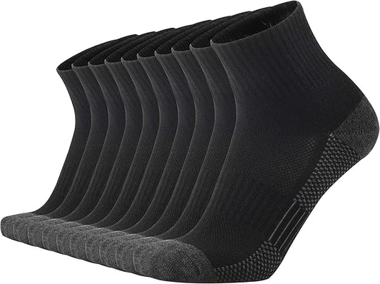 ONKE Max Full Cushion Low Cut Quarter Socks for Men Athletic Running Training Work Thick Warm Moisture Control Anti Blister