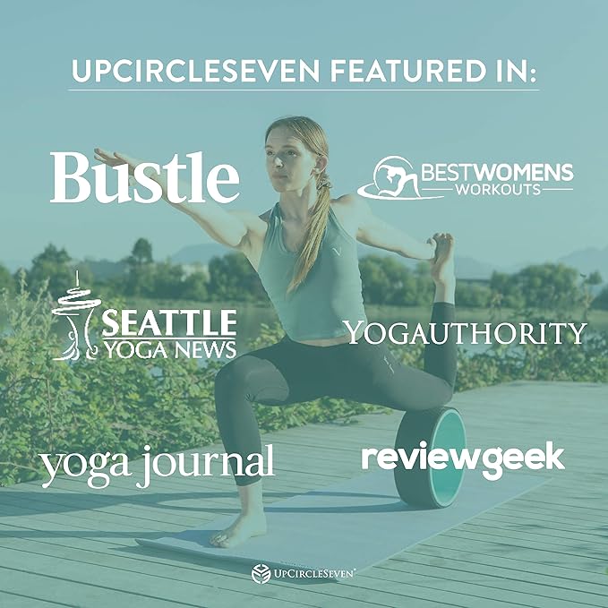 UpCircleSeven Yoga Wheel Set - Strongest & Most Comfortable Yoga Prop Wheel, 3 Pack for Back Pain and Stretching (12, 10, 6 inch)