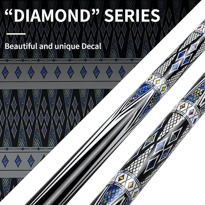 Kmise Professional Pool Cue Stick - 19 20 21oz Canadian Maple Cue Sticks, Low Deflection Shaft with Telescopic Carbon Fiber Extension, Pool Sticks for Aults, Billiard Cue Sticks with Leather Cue Case