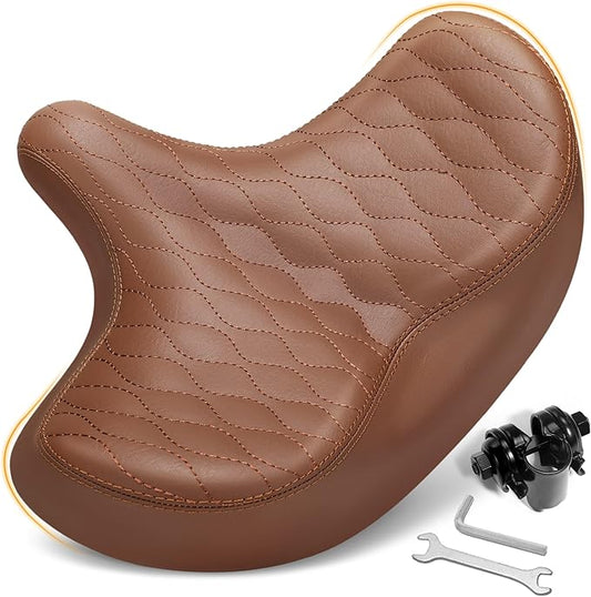 Wide Bicycle Seats for Comfort Men & Women, Oversized & Extra Soft Padded Bike Seat Cushion, Comfortable Large Bike Saddle for Ebike, Mountain Bike, Beach Cruiser, Stationary Exercise Bike
