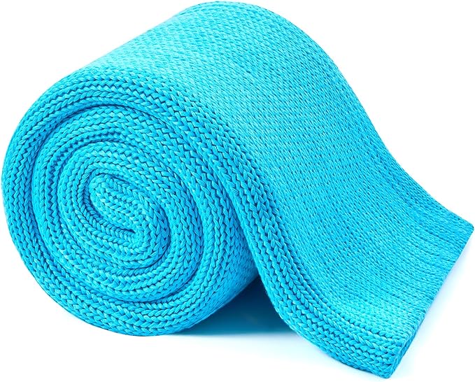 L'AGRATY Knitted Weighted Blanket - 60"x80" 15lbs Cooling Chunky Knit Heavy Blanket for Adults Braided Crochet Throw Thick Cable Yarn Knit Decorative No Beads Evenly Weighted Machine Washable