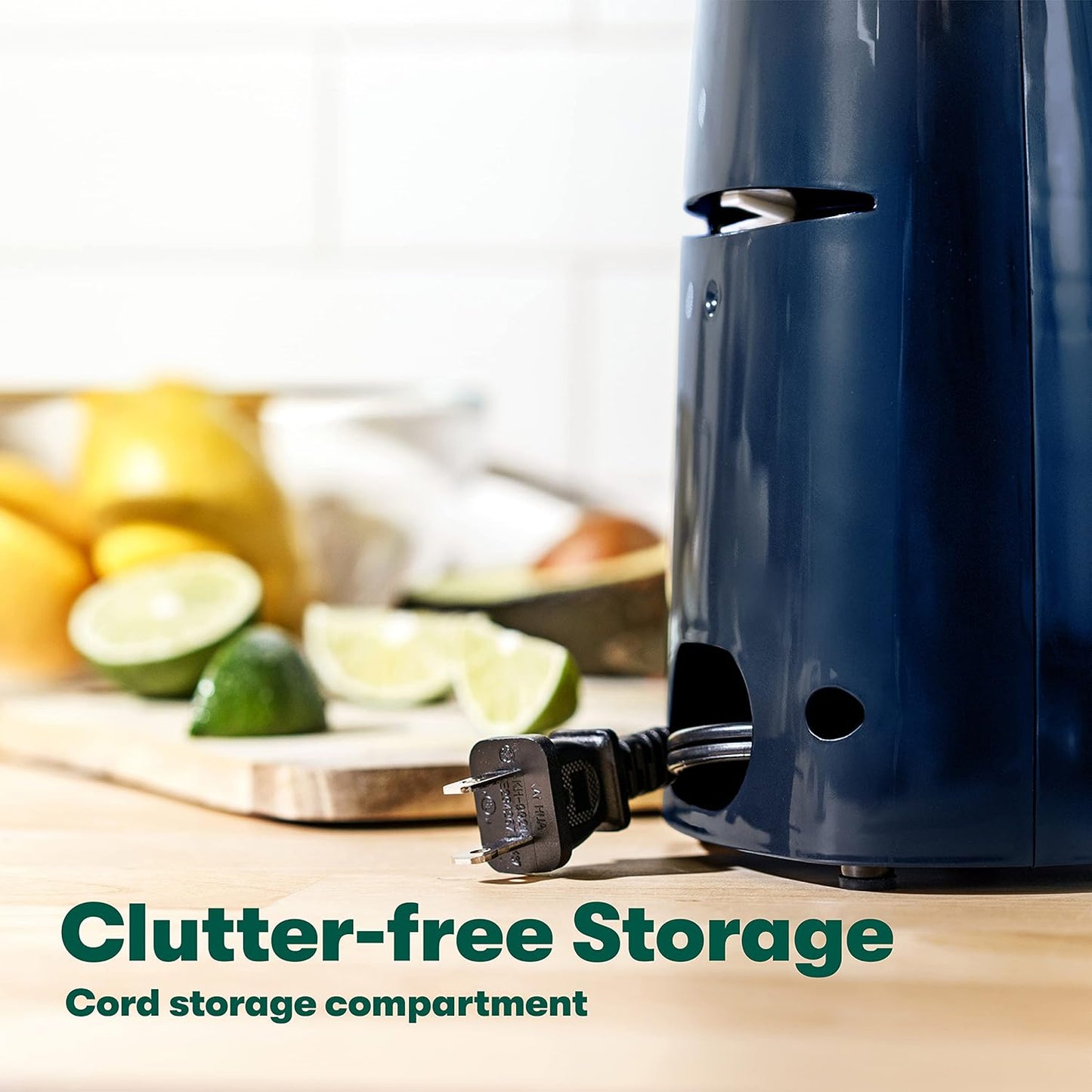 BELLA Electric Can Opener and Knife Sharpener, Multifunctional Jar and Bottle Opener with Removable Cutting Lever and Cord Storage, Stainless Steel Blade, Navy