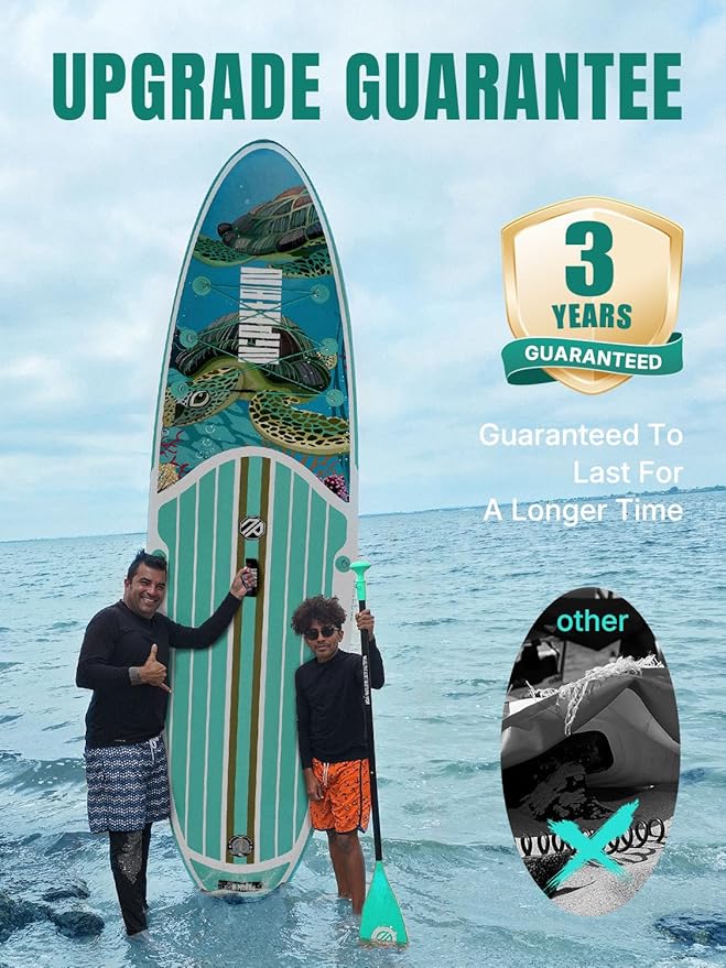 Niphean Inflatable Stand Up Paddle Board with SUP Accessories, Anti-Slip EVA Deck, 10’6’’ Inflatable Paddle Boards for Adults & Youth of All Skill Levels