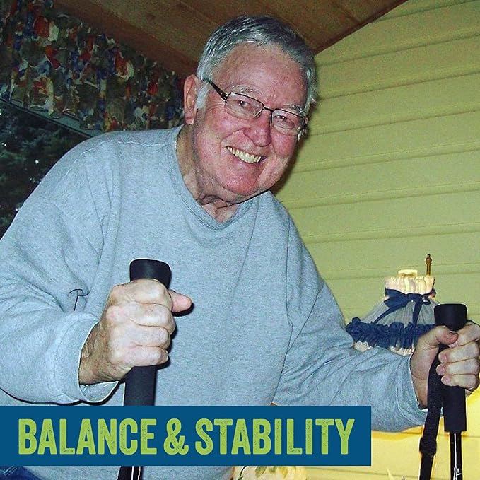 York Nordic Hiking & Walking Poles - Cushion Foam Grips w/Nordic Strap - Lightweight, Adjustable, and Great for Balance -2 Pieces w/Flip Locks, and Travel Bag - Heights 5'4"-6'2"