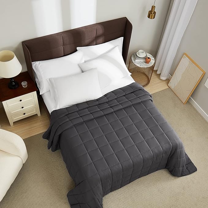 L'AGRATY Weighted Blanket 20lbs 80x87 Cooling Breathable Heavy Blanket with Glass Beads for Adult All-Season
