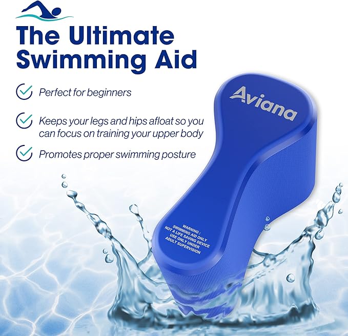 Pull Buoy Swim Training Leg Float for Adults & Youth | Swimming Pool Strokes & Upper-Body Strength EVA & BPA Free