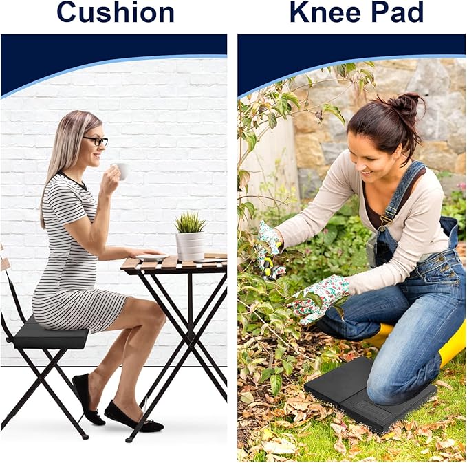 StrongTek 2-in-1 Non-Slip Balance Pad - High-Density Foam Cushion, Supportive Exercise Mat & Knee Pad for Core Training, Yoga, Pilates, Physical Therapy, Stability Training, Stretching, and Rehab