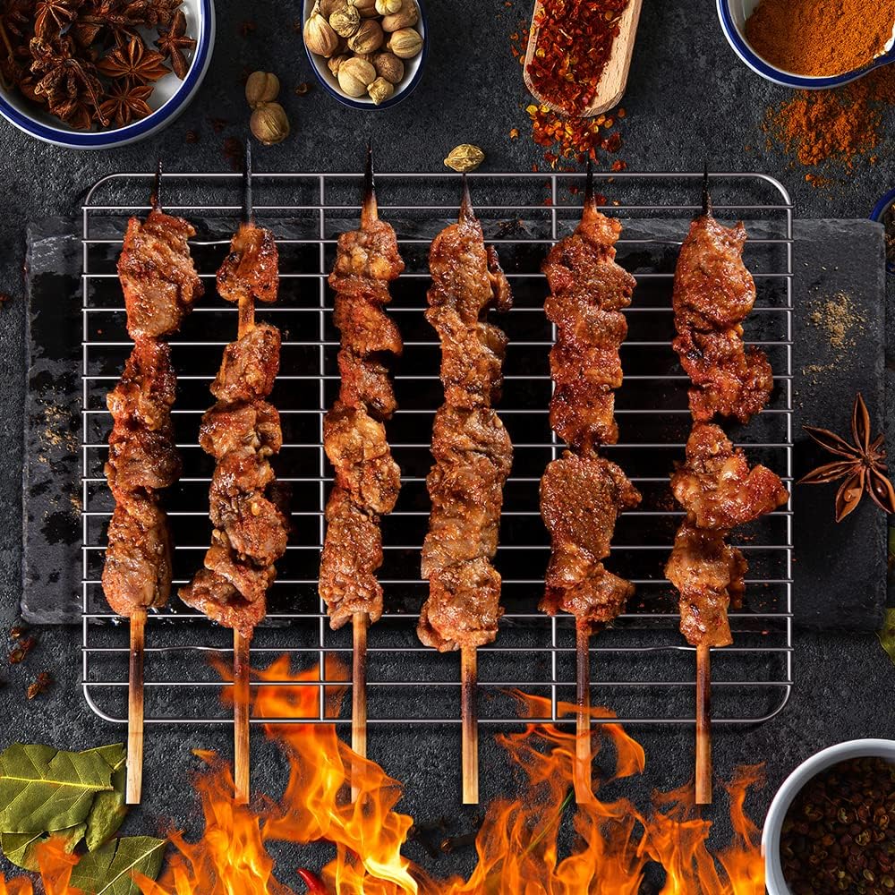 2 Pack Cooling Rack for Baking Stainless Steel, Heavy Duty Wire Rack Baking Rack, 11.7" x 9.4" Cooling Racks for Cooking, Fits Small Toaster Oven, Dishwasher Safe