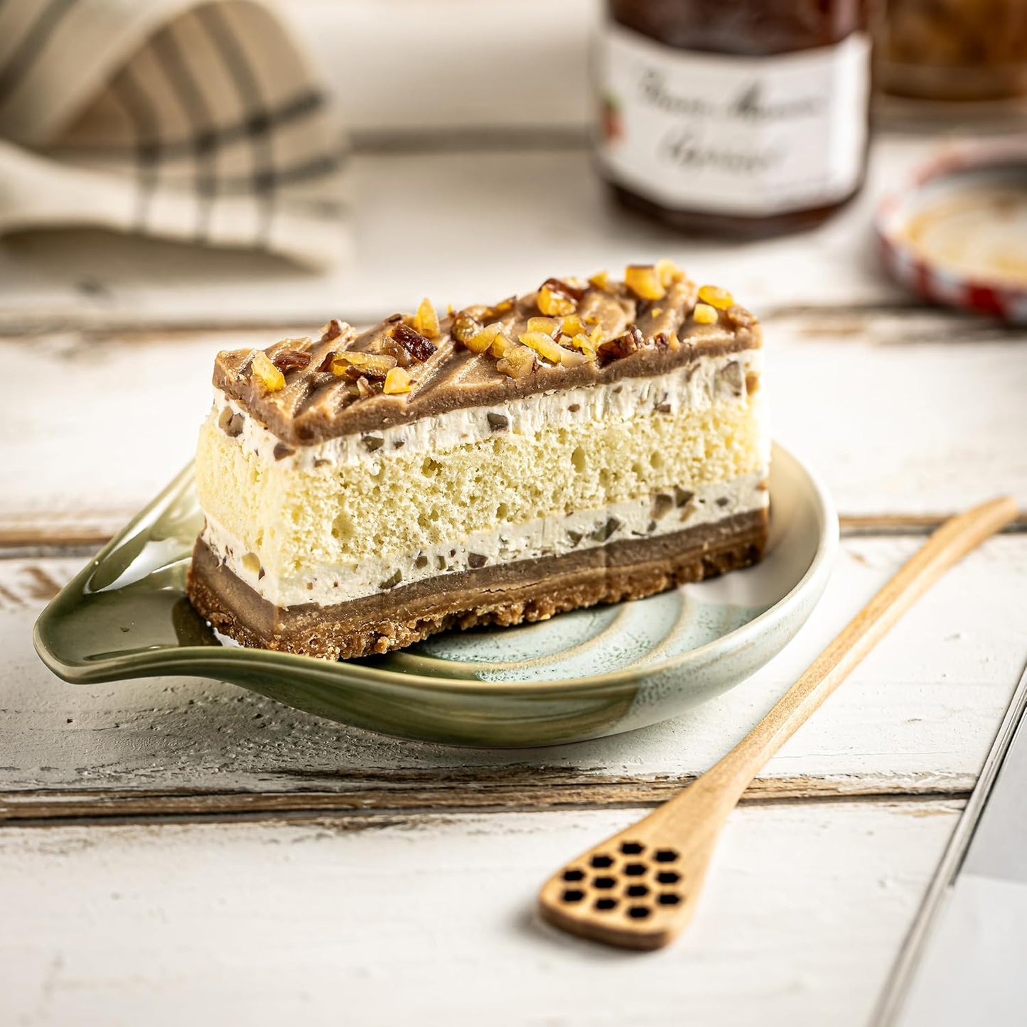 Ceramic Spoon Rest for Kitchen Counter & Stove, Large Spoon Holder for Cooking Utensils, Heat-Resistant, Nonstick, Easy to Clean, Modern Kitchen Decor, Gradient Green