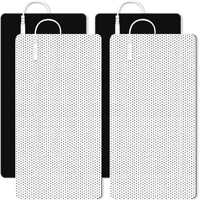 TENS Unit Replacement Pads for Waist and Lower Back Pain Relief 4X8" Large TENS Unit Pads Self-Adhesive Electrode Pads Compatible with TENS 7000, AUVON TENS- 4 Pcs