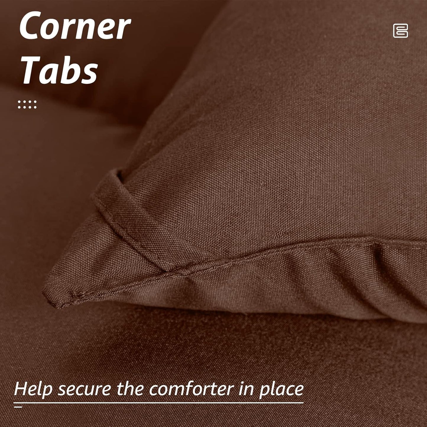 HYLEORY All Season California King Size Bed Comforter - Cooling Down Alternative Quilted Duvet Insert with Corner Tabs - Winter Warm - Machine Washable - Mocha Coffee,Cal King(96*104)