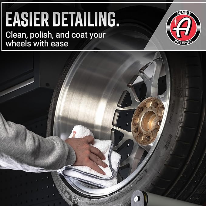 Adam's Polishes Rolling Wheel Detailing Stand - Wheel & Tire Car Detailing Roller for Cleaning, Ceramic Coating, Applying Tire Shine & Car Wheel Wash | Garage Accessory for Detailers