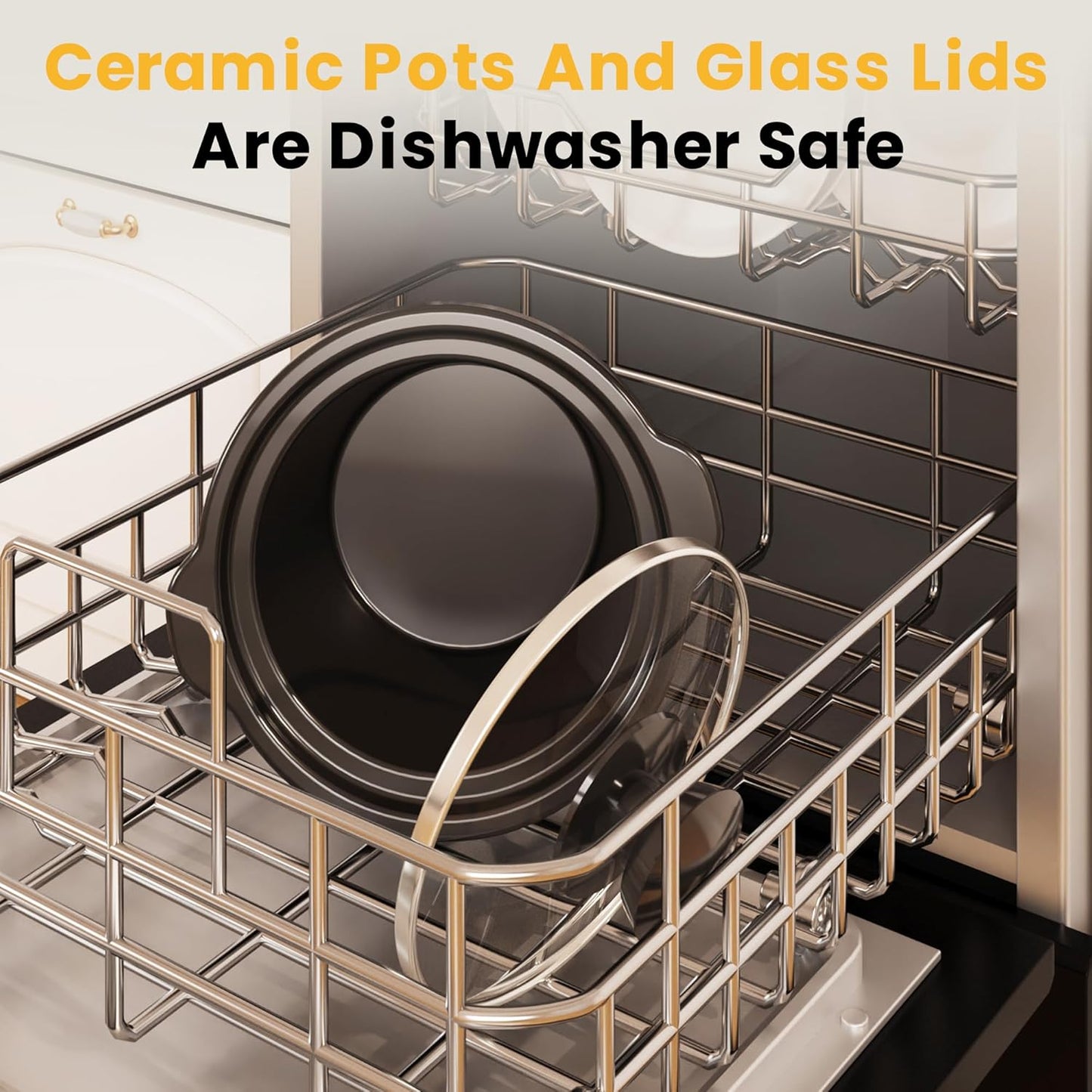 Sunvivi Double Slow Cooker,2 Removable Pots Small Mini Crock Buffet Server and Warmer with Adjustable Temp, Visible Glass Lids, Dishwasher Safe, 2 x 1.25 Quart, Blue