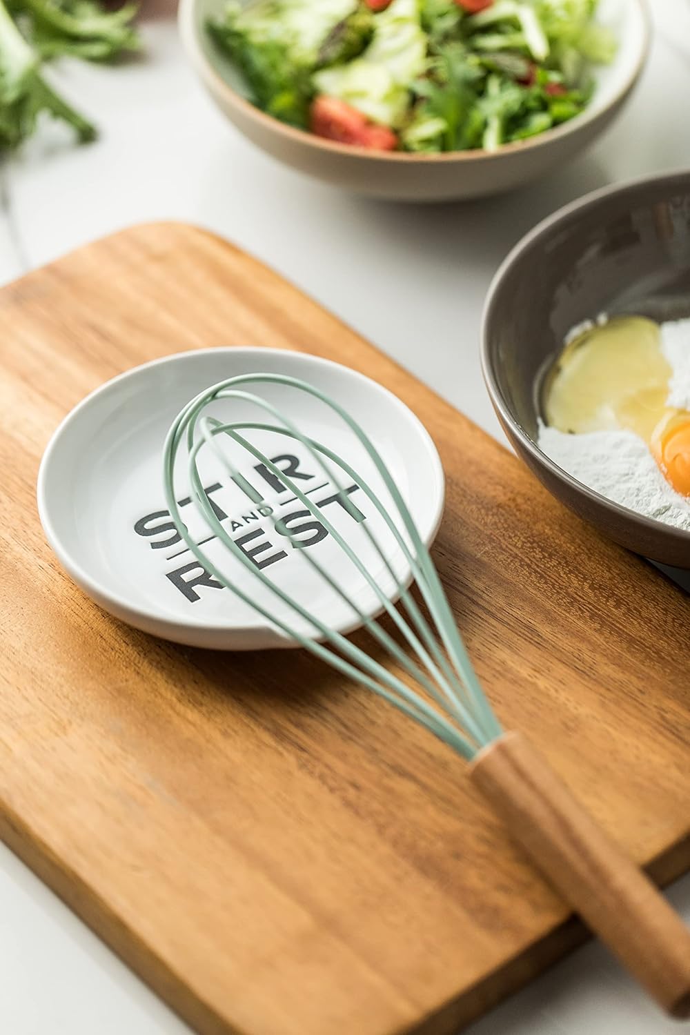 Spoon Rest for Kitchen Counter, 5 Inches Cooking Ladle Spatula Spoon Holder for Stove Top Utensil Rest for Countertop Deep Tray Black and White for Christmas Gift