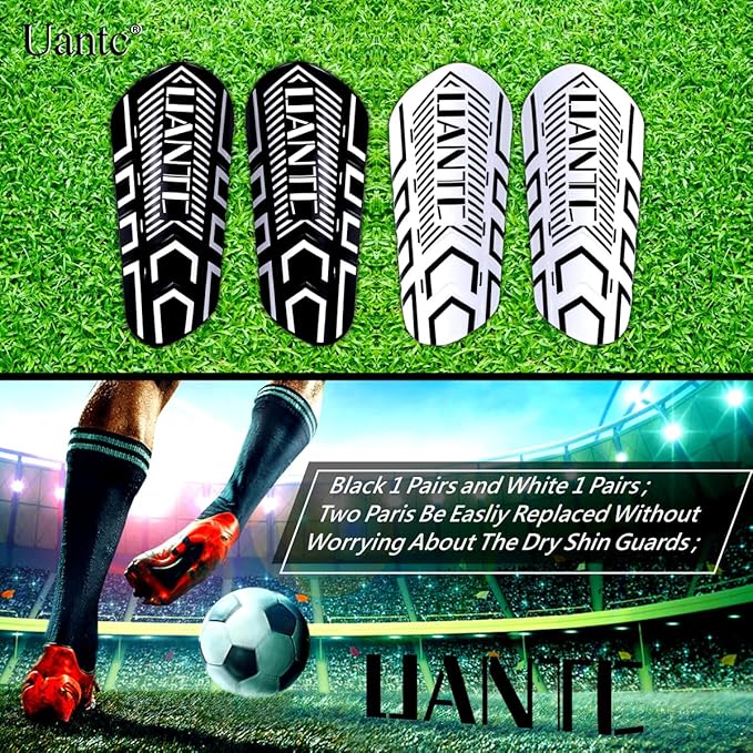 Shin Guards - Soccer Shin Guards with Cushion Protection for Kids/Adults