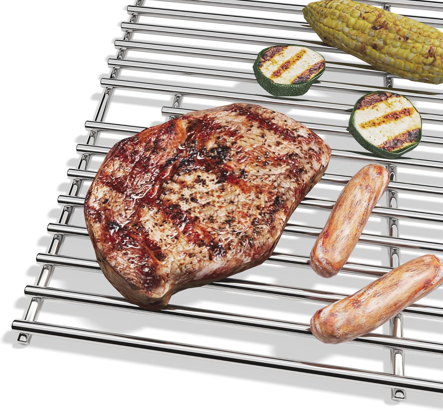 17/17.5/19.5 Inch Stainless Steel Grill Grates for Chargriller Akorn 2121, 2123, 2222, 2828, 3001, 3030, 3725, 4000, 5050, 5252, 5650, 9020, Replacement 19 3/4 Inch * 27 Inch