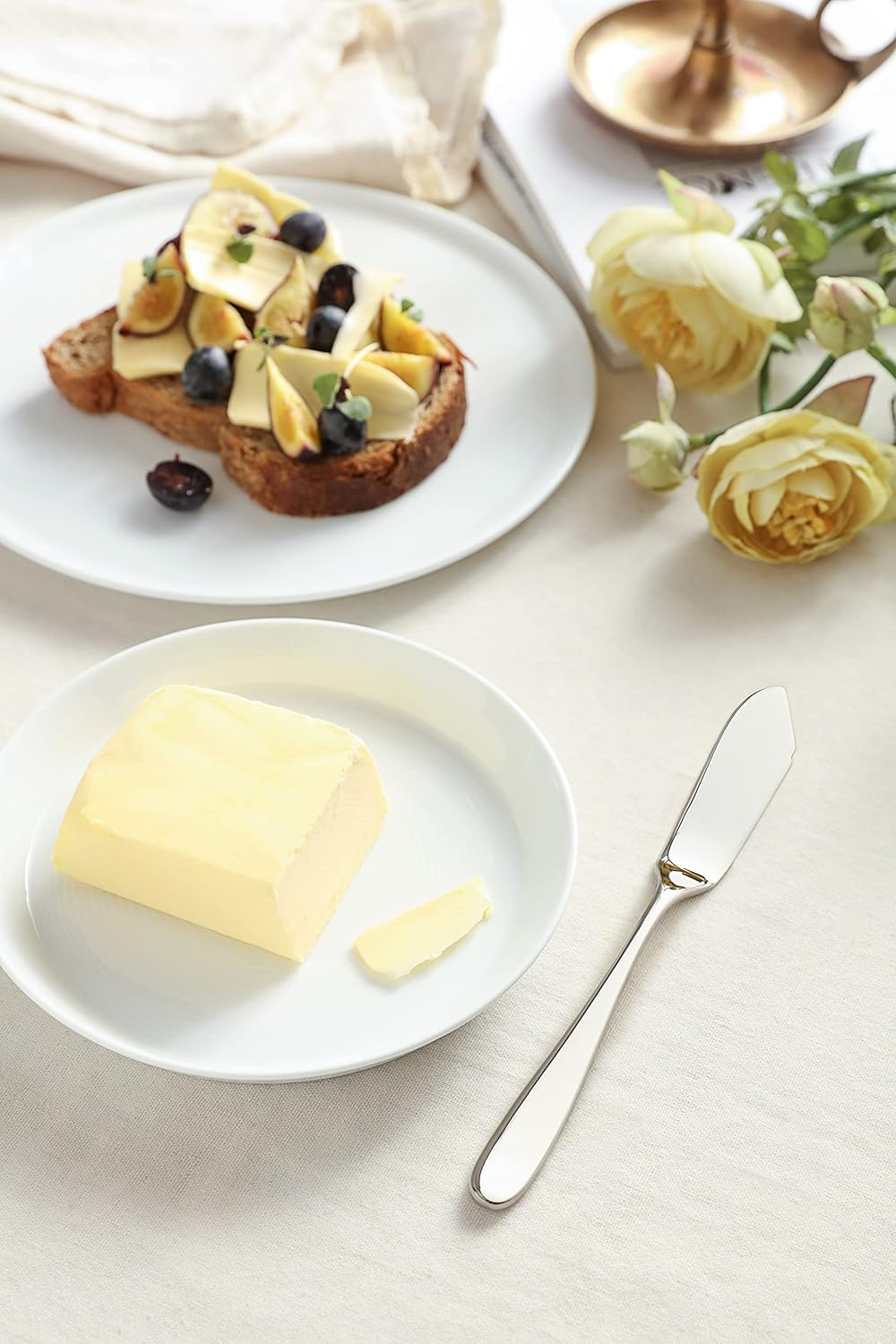 Serving Utensil Set – 18/10 Stainless Steel Serving Spoons, Salad Servers, Butter Knives, Mirror Finish, Dishwasher Safe, Elegant and Durable (10-Piece Serving Set, Fidenza)