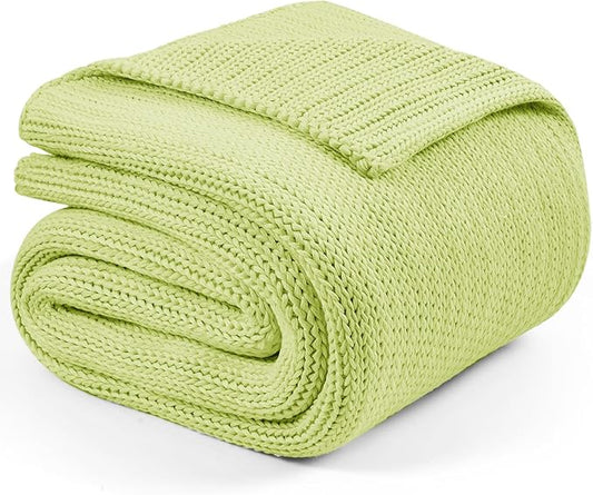 L'AGRATY Knitted Weighted Blanket - 50x60, 10lbs Cooling Chunky Knit Heavy Blanket for Adults, Braided Crochet Throw, Thick Cable Yarn, Machine Washable