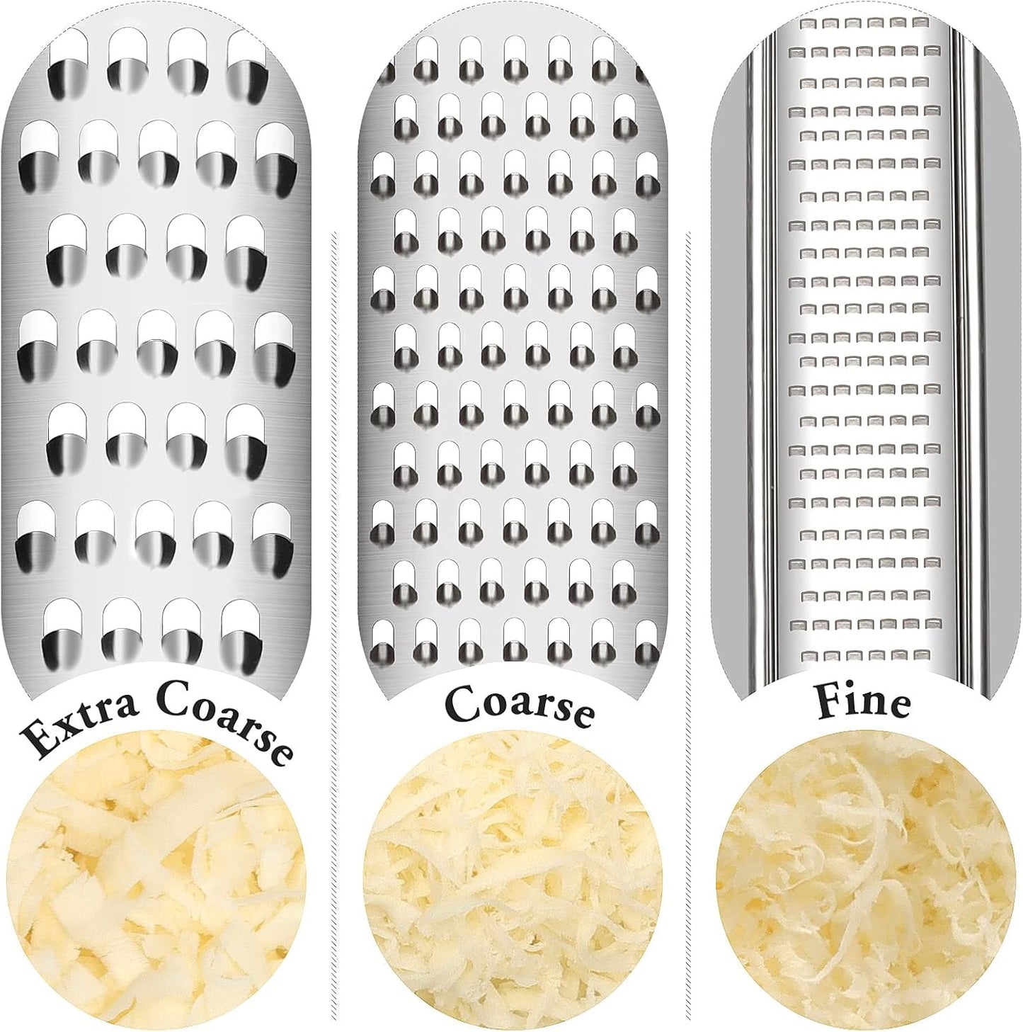 Cambom Lemon Zester Grater Three-piece Suit - Heavy Duty Kitchen Tool for Parmesan Cheese, Ginger, Garlic, Nutmeg, Chocolate, Vegetables，Fruits，Stainless Steel Grater Dishwasher Safe Green