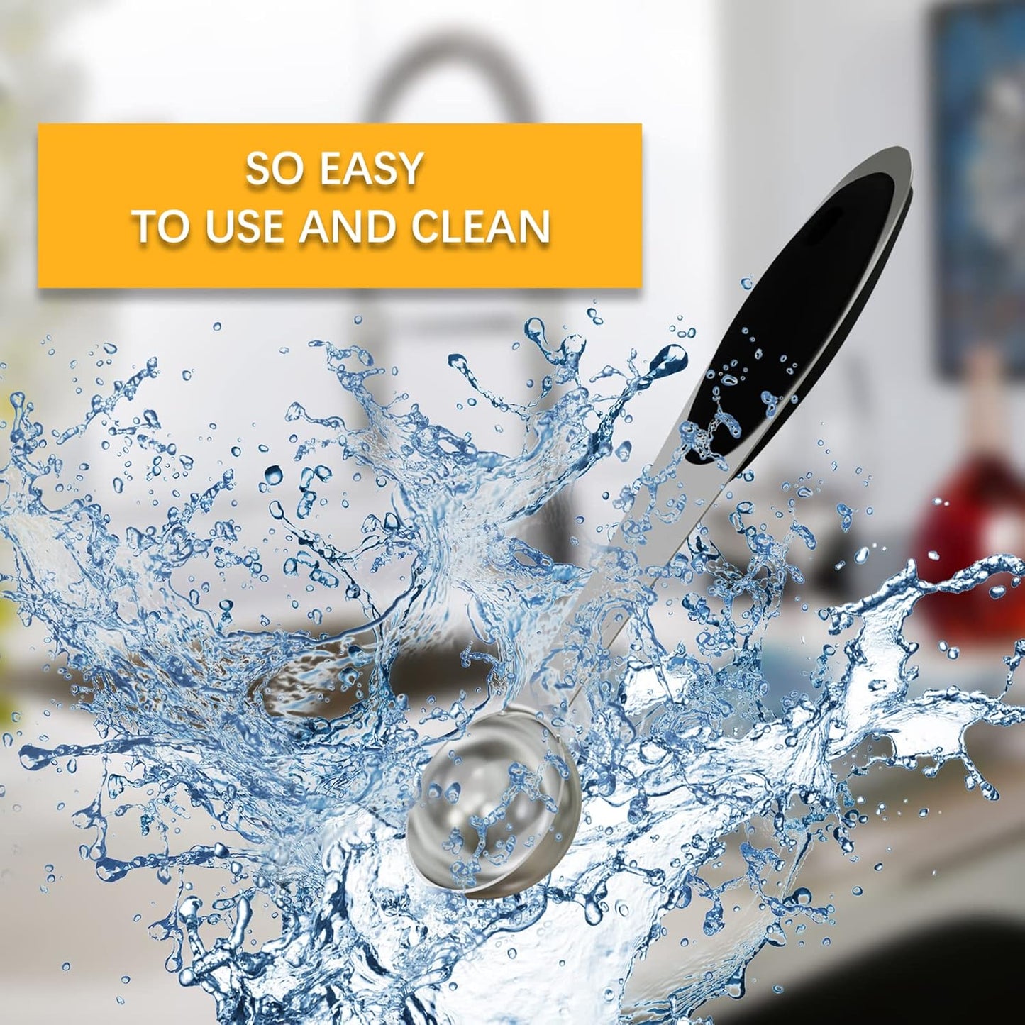 2PCS 1/2 Tsp(1/6tbsp, 2.5ml) Single Measuring Spoon with Black Silicone Grip, Stainless Steel Individual Measure Scoop Only