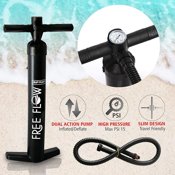 SereneLife Inflatable Stand Up Paddle Board with Premium SUP Accessories – Wide Stable Design with Non-Slip EVA Deck Pad for Adults and Youth of All Skill Levels