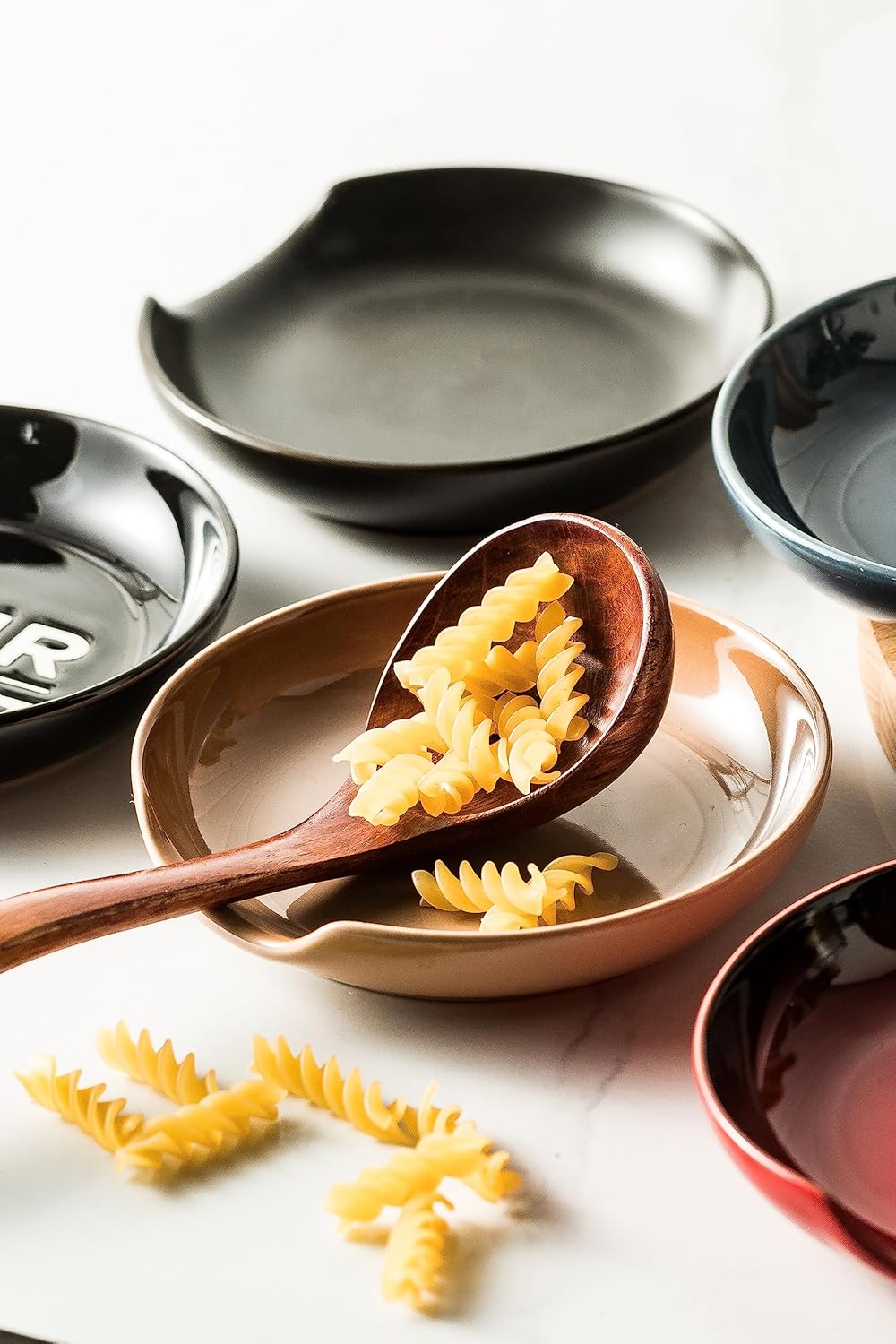 Spoon Rest for Stove Top, Cooking Utensils Spatula Rests Spoon Holder for Coffee Bar, Ceramic Kitchen Gadgets for Housewarming Gift