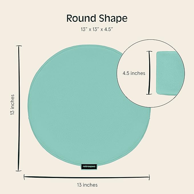 Retrospec Sedona Zafu Meditation Cushion Filled w/Buckwheat Hulls - Yoga Pillow for Meditation Practices - Machine Washable 100% Cotton Cover & Durable Carry Handle, Round