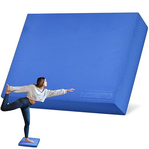 Steady Doggie | Blue Foam Balance Pad - Balance Board for Physical Therapy - Durable Large Textured Cushion Pad for Exercise, Workout, Balancing, Stability Workout, Knee and Ankle Exercise