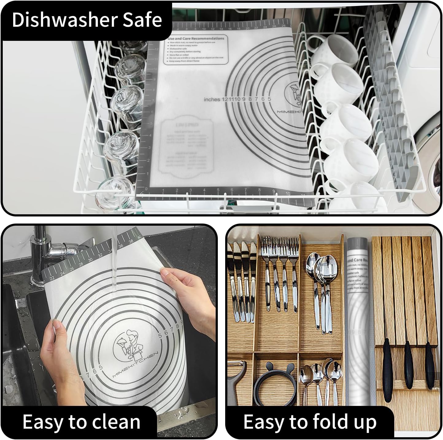 Silicone Pastry Mat for Dough Rolling,SIlicone Mat for Baking PIzza,Macaron, Pie Crust Pizza and Cookies Large Silicone Fondant Mat,Macaron Silicone Baking Mat